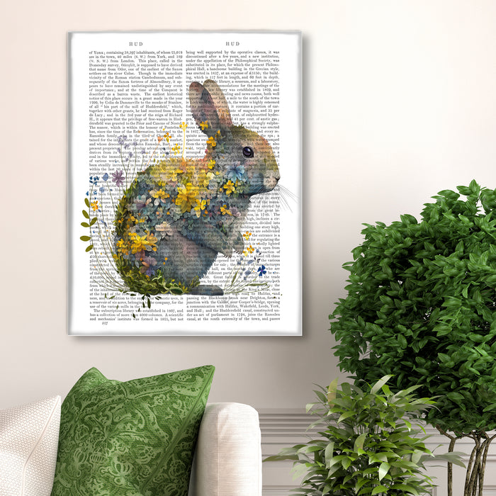 Floralessence Rabbit 1, Book Print, Art Print, Wall Art