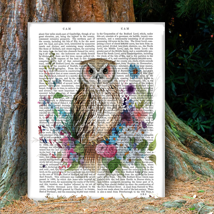 Floralessence Owl 2, Book Print, Art Print, Wall Art