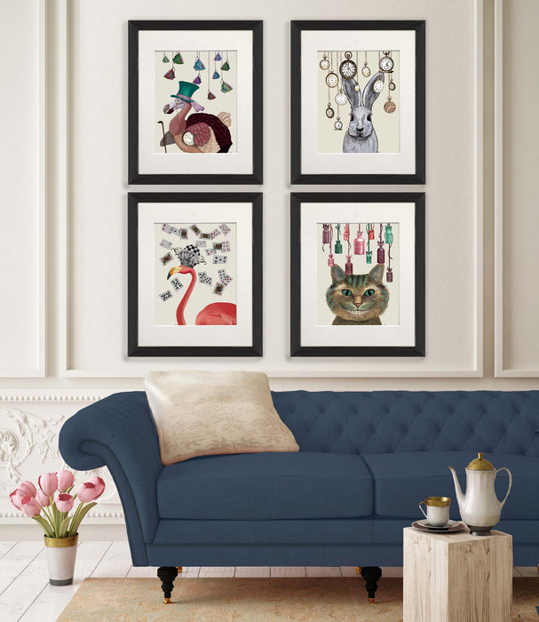 Collection - 4 prints, Alice in Wonderland Theme Art Print, Canvas Wall Art