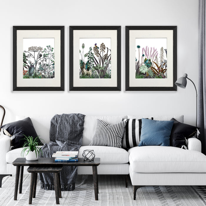 Collection - 3 prints, Wildflower Bloom Set 2 Art Print, Canvas Wall Art