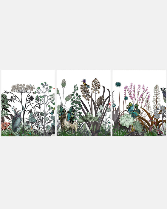 Collection - 3 prints, Wildflower Bloom Set 2 Art Print, Canvas Wall Art