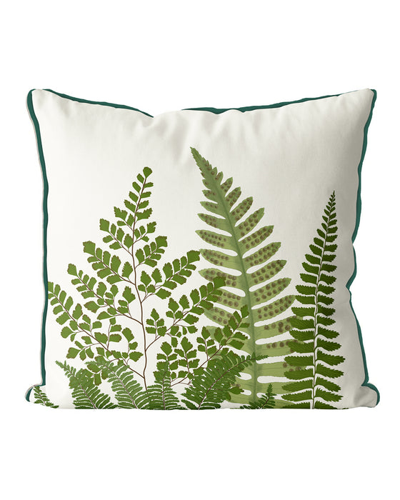 Fern Grove 2, Green leaf Cushion / Throw Pillow
