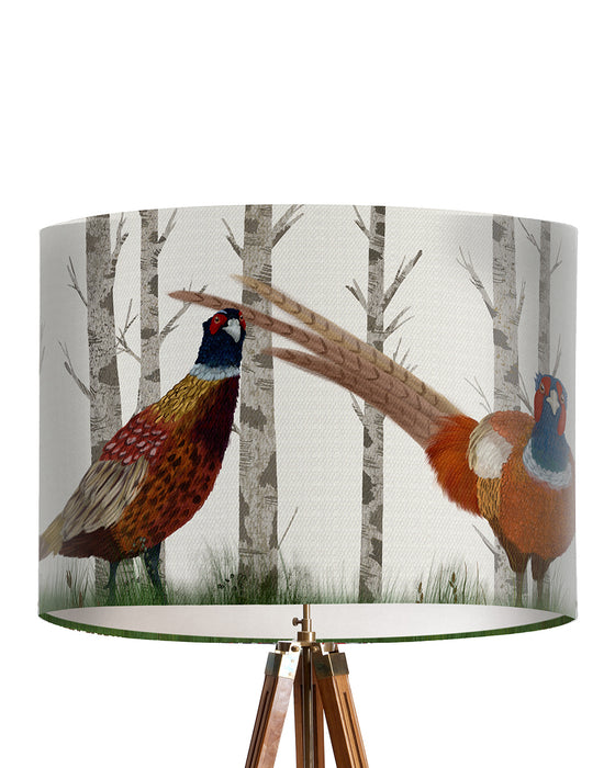Pheasant Lamp shade, Drum, Pendant Lighting