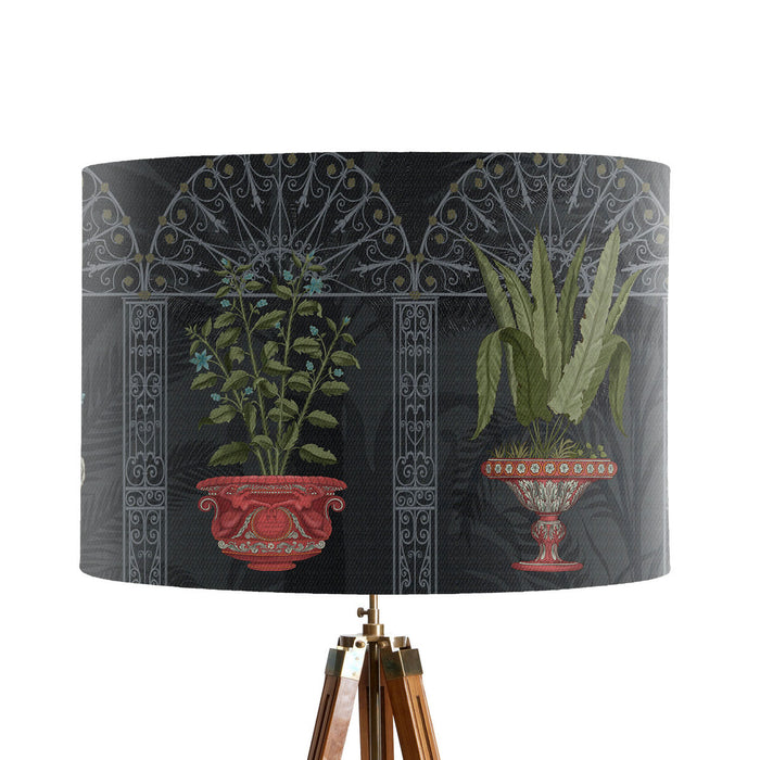 Classical Botanical, Charcoal, Lampshade