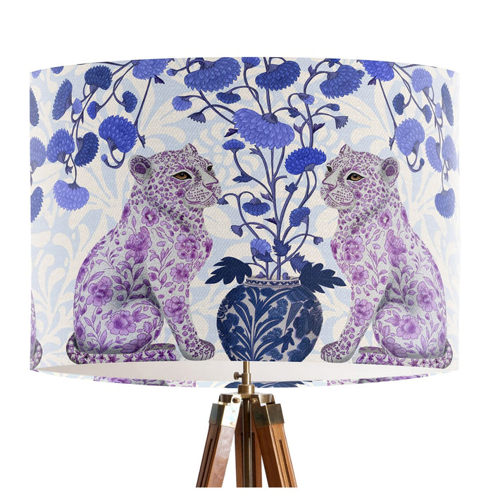 Chinoiserie Leopard Twins on Cream, Lampshade