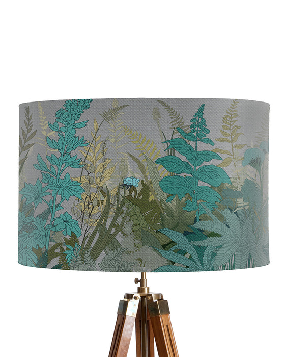 Hedgerow Blues,Botanical Lamp shade, Drum, Pendant Lighting