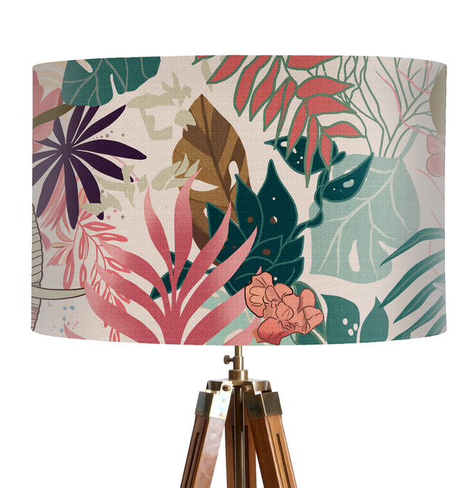 Elephant Bright Tropics Jungle, Lamp shade, Drum, Pendant Lighting