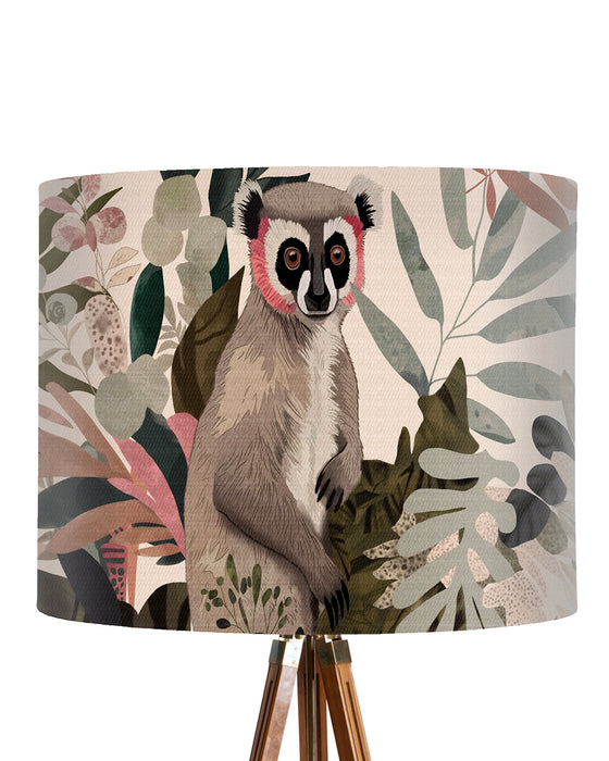 Lemur Bright Tropics Jungle, Lamp shade, Drum, Pendant Lighting