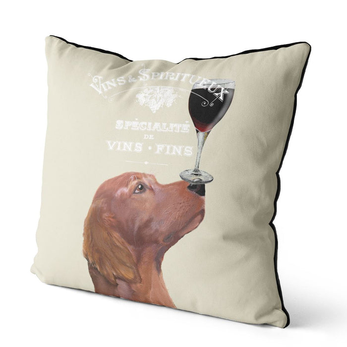 Dog Au Vin, Red Setter, Cushion / Throw Pillow