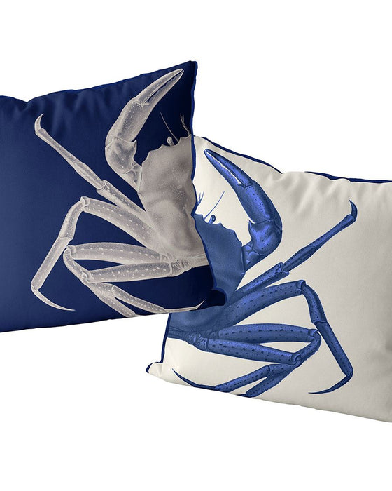 Contrasting Crab, 2 Cushion Collection, Navy Blue, Cushion / Throw Pillow