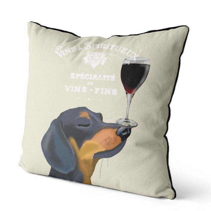 Dog Au Vin, Dachshund, Cushion / Throw Pillow