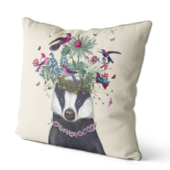 Badger Birdkeeper, Cushion / Throw Pillow