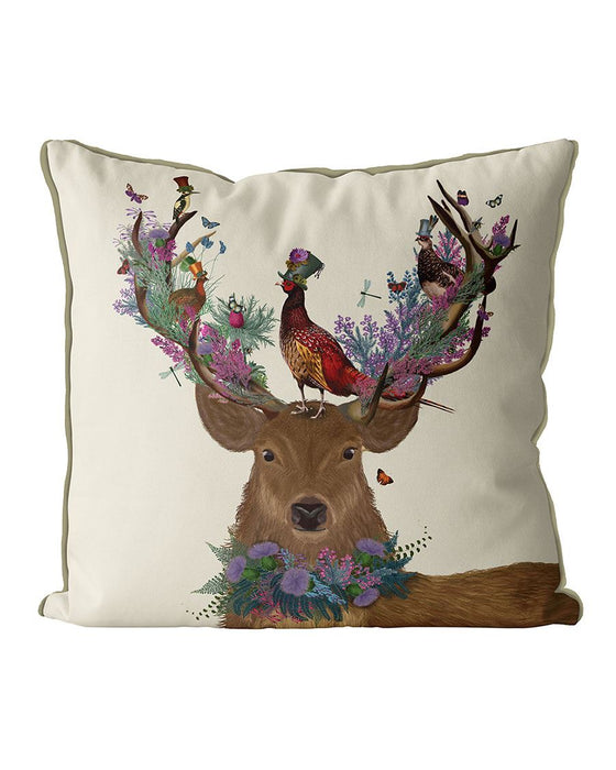 Deer Birdkeeper, Scottish, Cushion / Throw Pillow