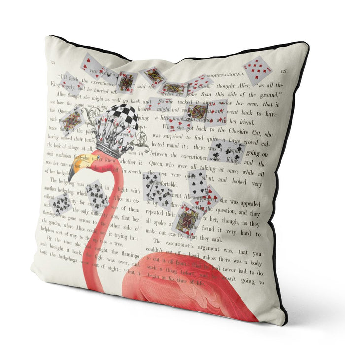 Flamingo and Cards, Cushion / Throw Pillow