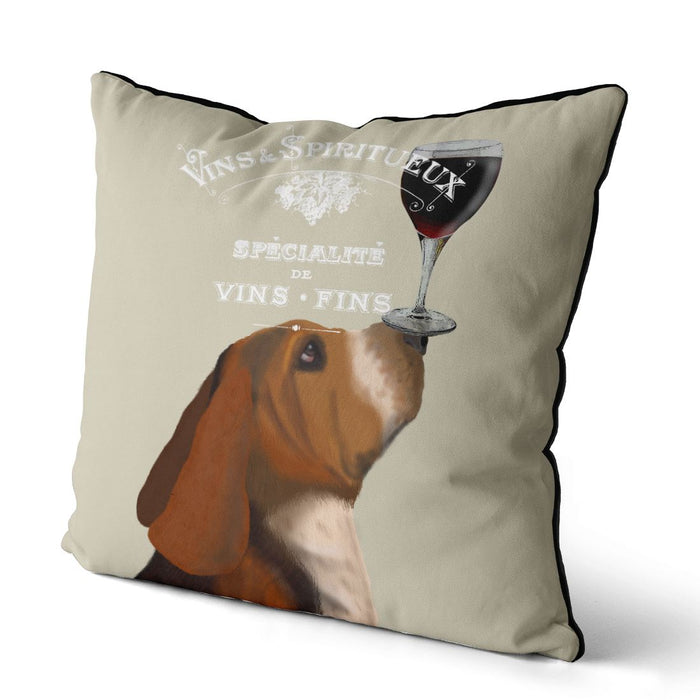 Dog Au Vin, Basset Hound, Cushion / Throw Pillow