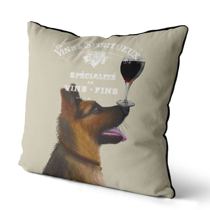 Dog Au Vin, German Shepherd, Cushion / Throw Pillow