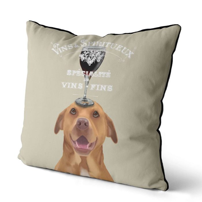 Dog Au Vin, Pit Bull, Cushion / Throw Pillow