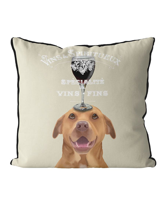 Dog Au Vin, Pit Bull, Cushion / Throw Pillow