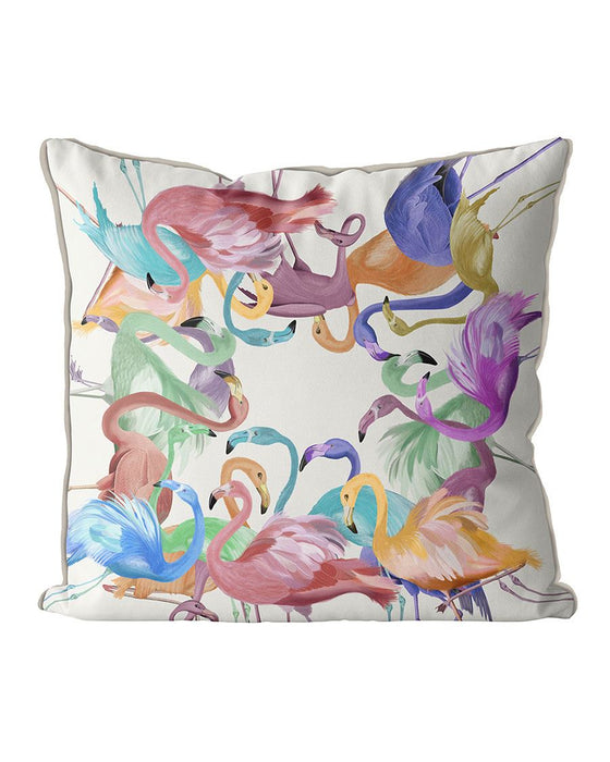 Flamingos in Pastels, Cushion / Throw Pillow
