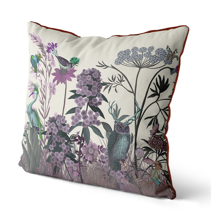 Wildflower Blush, Owl, Cushion / Throw Pillow