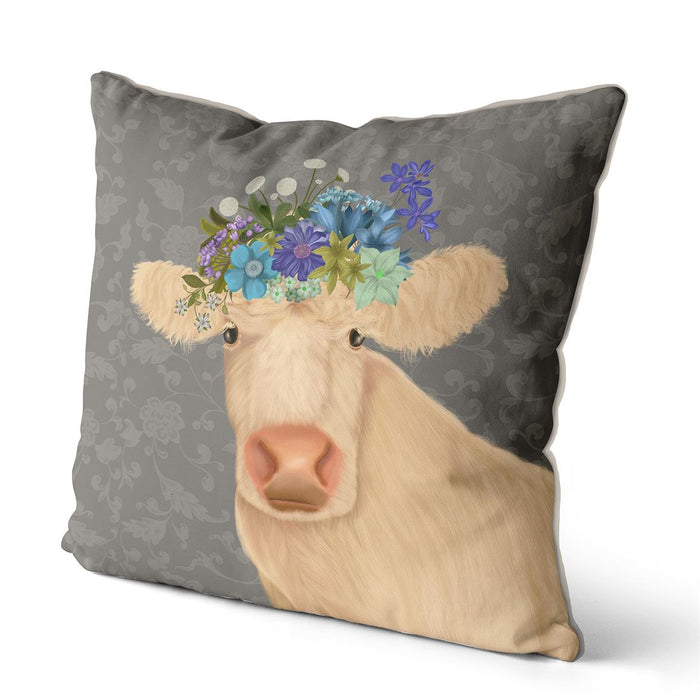 Cream Cow Bohemian, Cushion / Throw Pillow