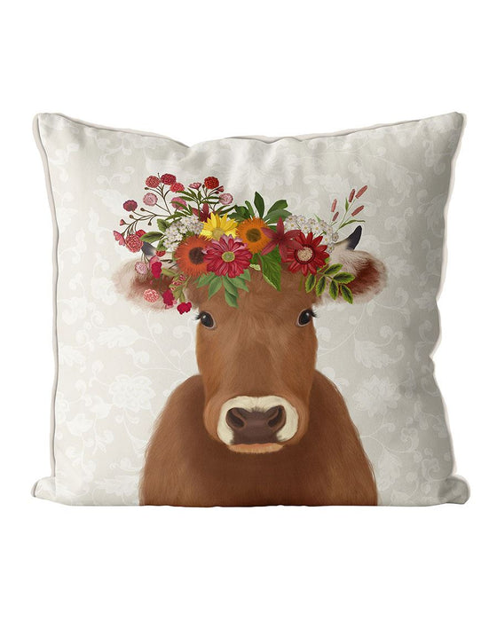 Brown Cow Bohemian, Cushion / Throw Pillow