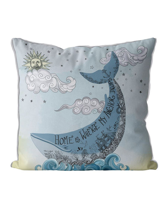 Whale, Home is where, Cushion / Throw Pillow