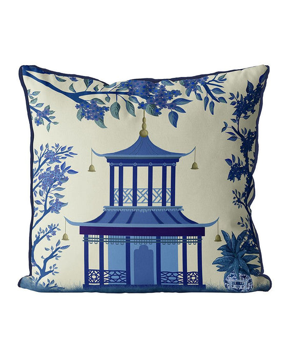 Pagoda, Chinoiserie Cushion / Throw Pillow