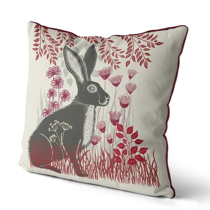Country Lane Hare 1 Cushion / Throw Pillow