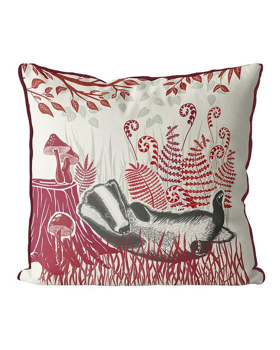 Country Lane Badger 1 Cushion / Throw Pillow
