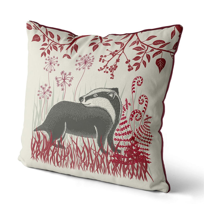 Country Lane Badger 2 Cushion / Throw Pillow
