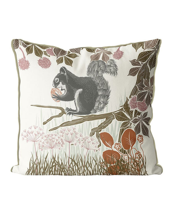Country Lane Squirrel 1 Cushion / Throw Pillow