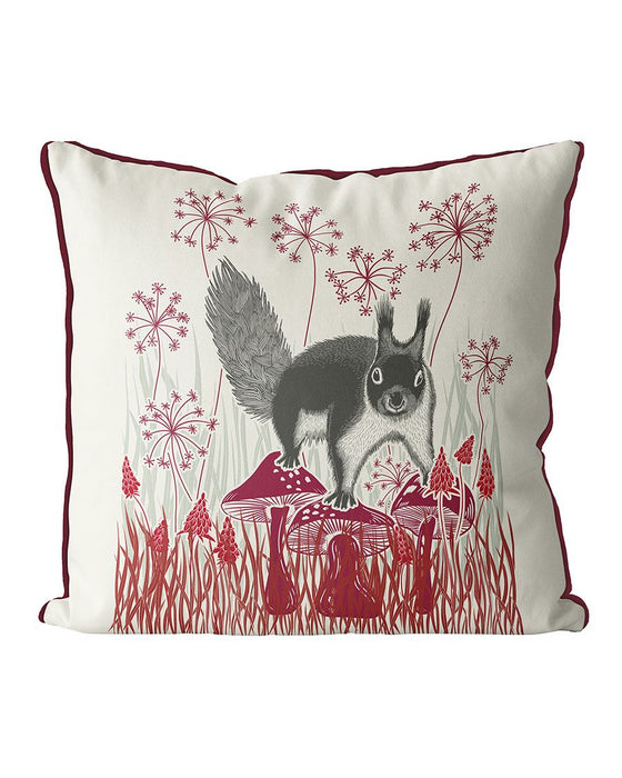 Country Lane Squirrel 3 Cushion / Throw Pillow