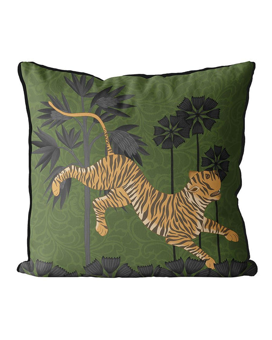Leaping Tiger, Animalia, Cushion / Throw Pillow