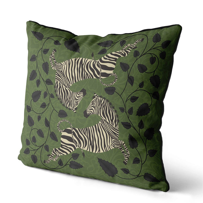 Zebra Twins, Animalia, Cushion / Throw Pillow