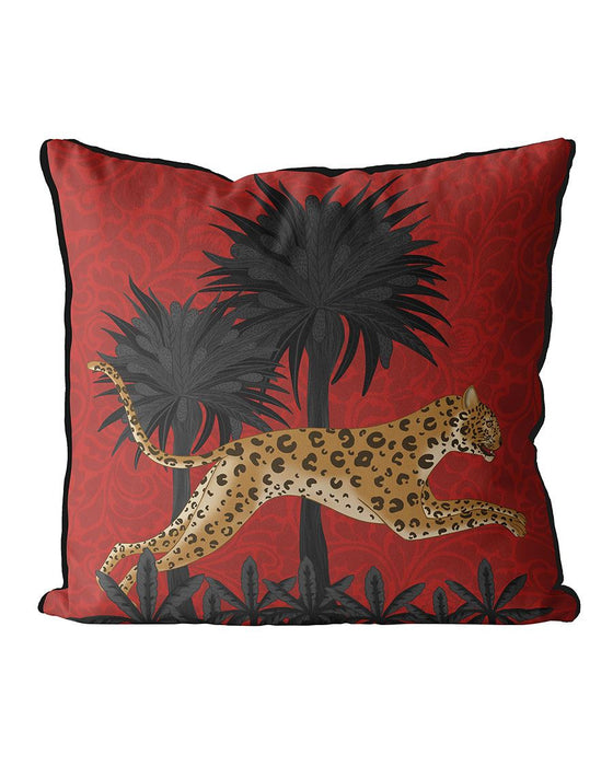 Leaping Leopard, Animalia, Cushion / Throw Pillow