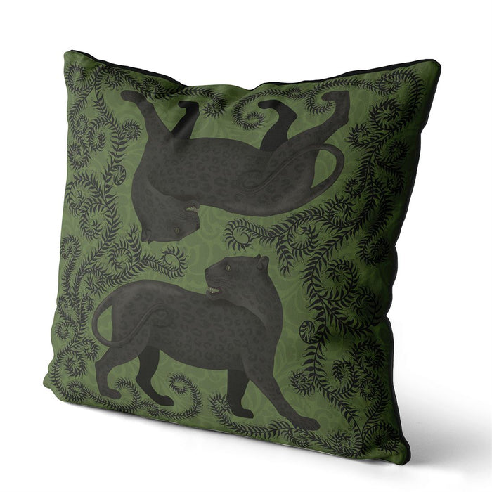 Panther Twins, Animalia, Cushion / Throw Pillow