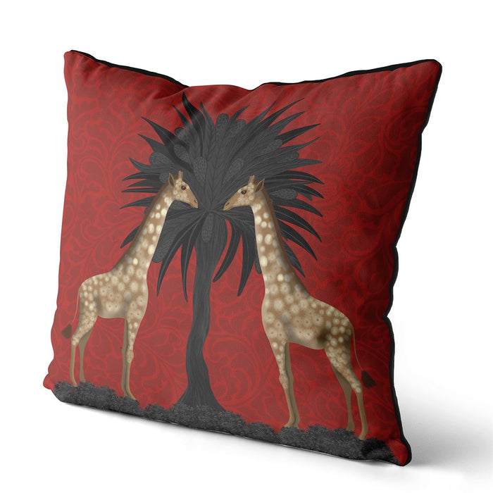 Giraffe Twins, Animalia, Cushion / Throw Pillow