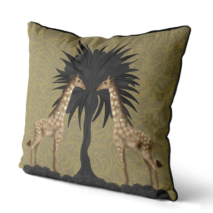Giraffe Twins, Animalia, Cushion / Throw Pillow
