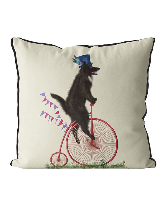Groenendael on Penny Farthing, Cushion / Throw Pillow