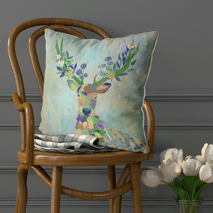 Deer Fantastic Florals, Cushion / Throw Pillow