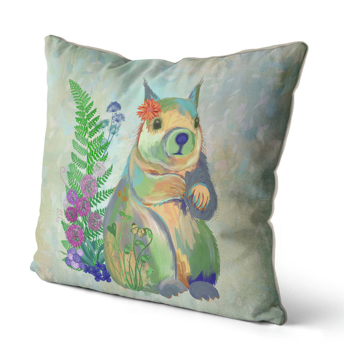 Squirrel Fantastic Florals, Cushion / Throw Pillow