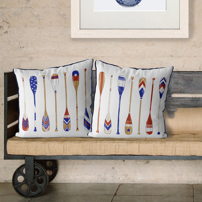 Vintage Style Oars Patriotic Design 2, Cushion / Throw Pillow