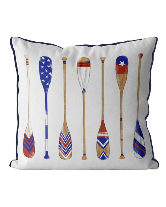 Vintage Style Oars Patriotic Design 2, Cushion / Throw Pillow