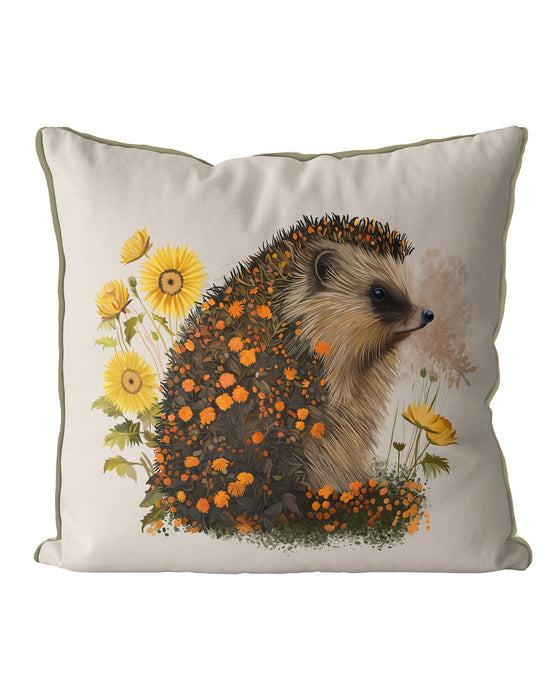 Hedgehog 1 Floral Essence British Animal Cushion / Throw Pillow