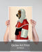Basset Hound Judge, Portrait, Dog Art Print, Wall art | Framed Black