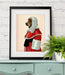 Basset Hound Judge, Portrait, Dog Art Print, Wall art | Print 14x11inch