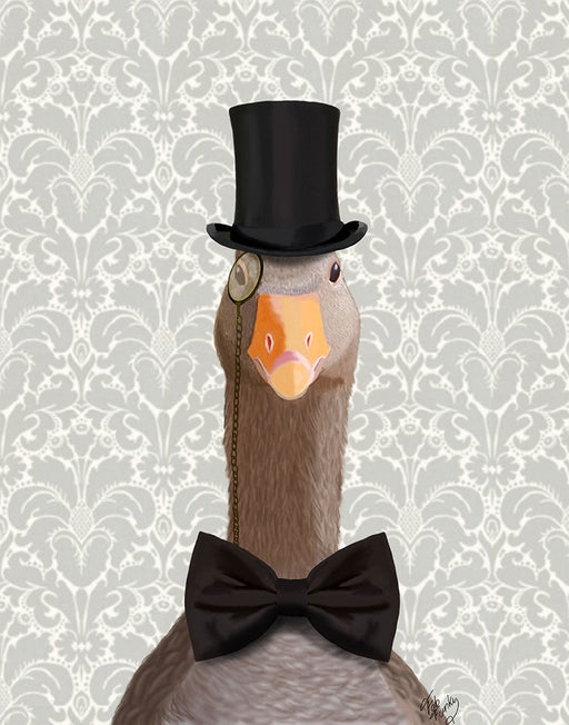 Distinguished Goose, Bird Art Print, Wall Art | FabFunky