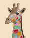 MultiColoured Giraffe, Art Print, Canvas Wall Art | FabFunky