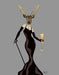 Glamour Deer in Black, Art Print, Canvas Wall Art | FabFunky